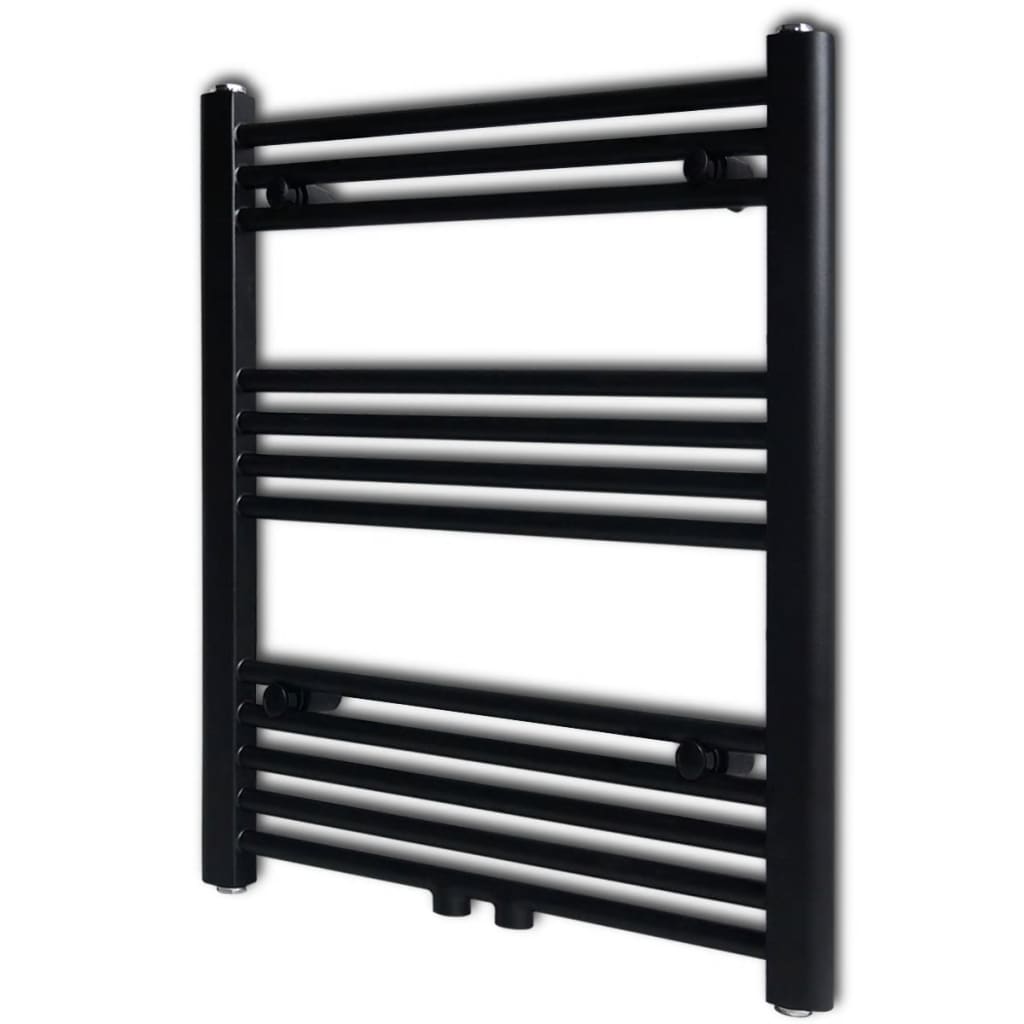 Vidaxl Radiator Håndklæde Rack lige 600x764 mm sort