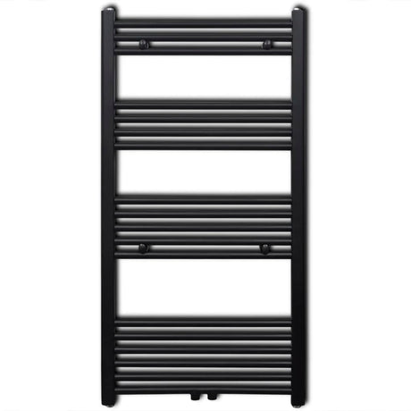 Vidaxl radiator handdoekenrek recht 600x1160 mm zwart