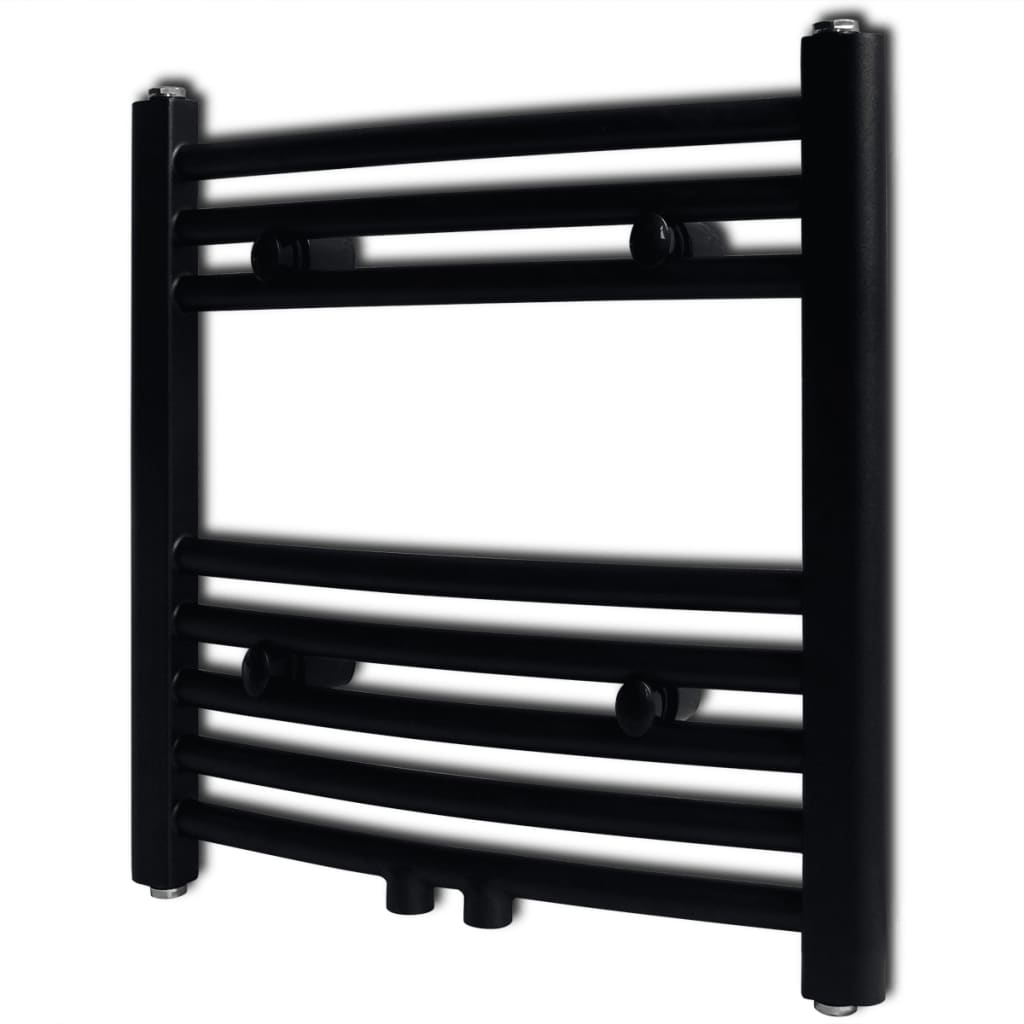 Vidaxl Radiator Håndklæde Rack Bøjet 480x480 mm sort