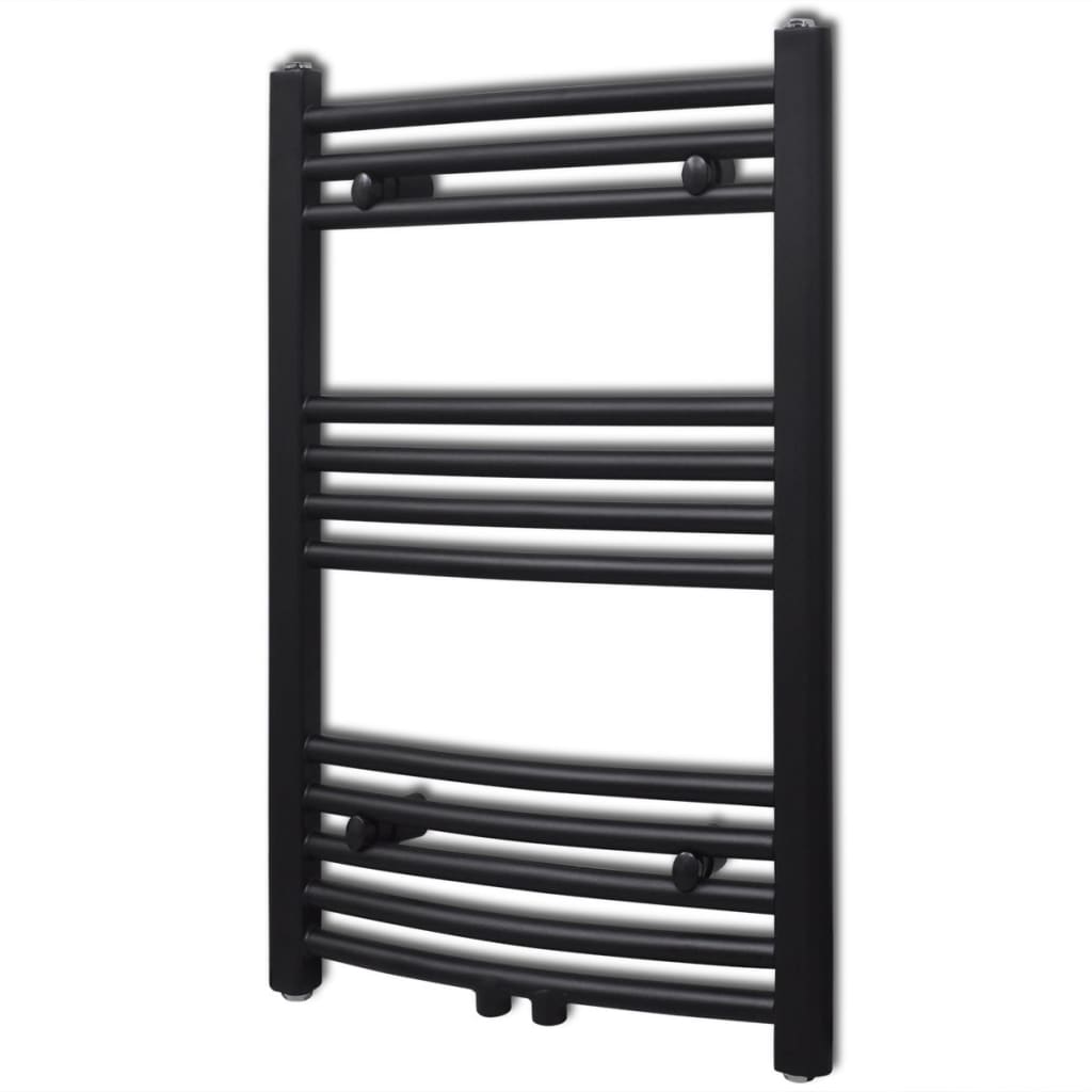 Vidaxl Radiator Håndklæde Rack Bent 500x764 mm sort