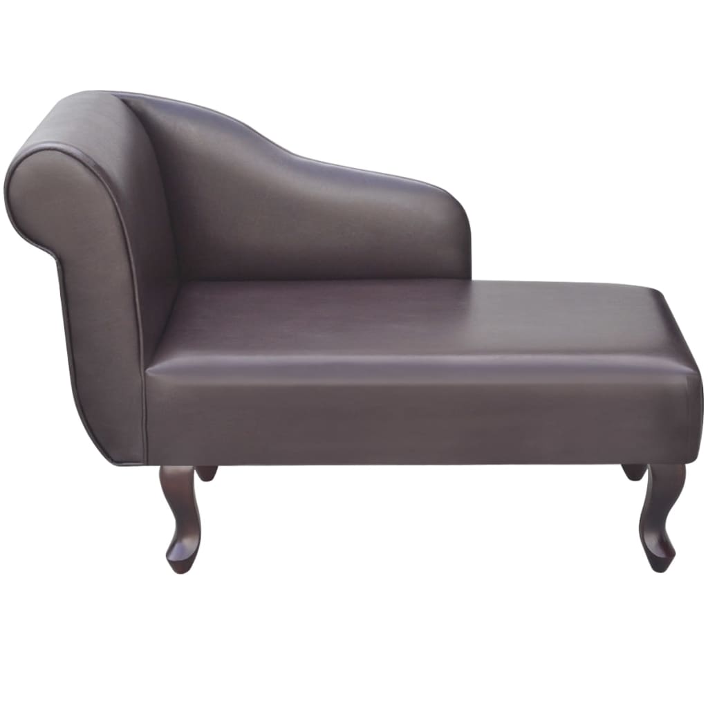 Vidaxl chaise longue kunstleer bruin