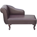 Vidaxl chaise longue kunstleer bruin
