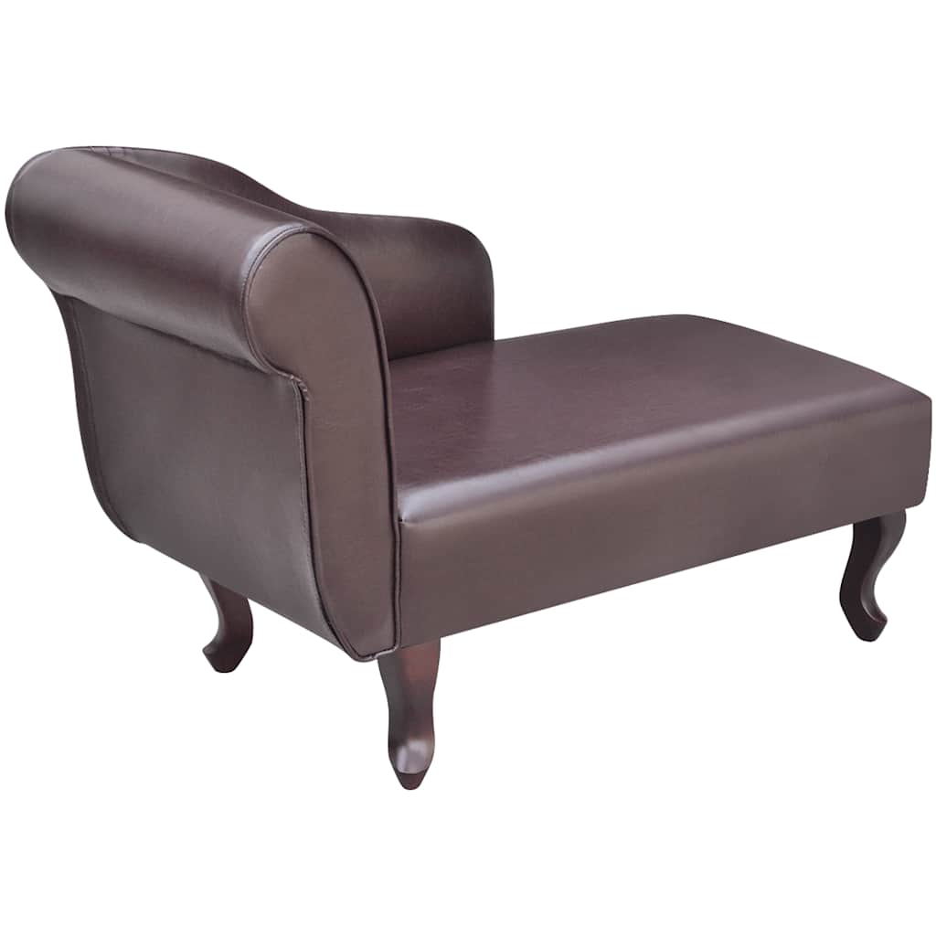 Vidaxl chaise longue kunstleer bruin