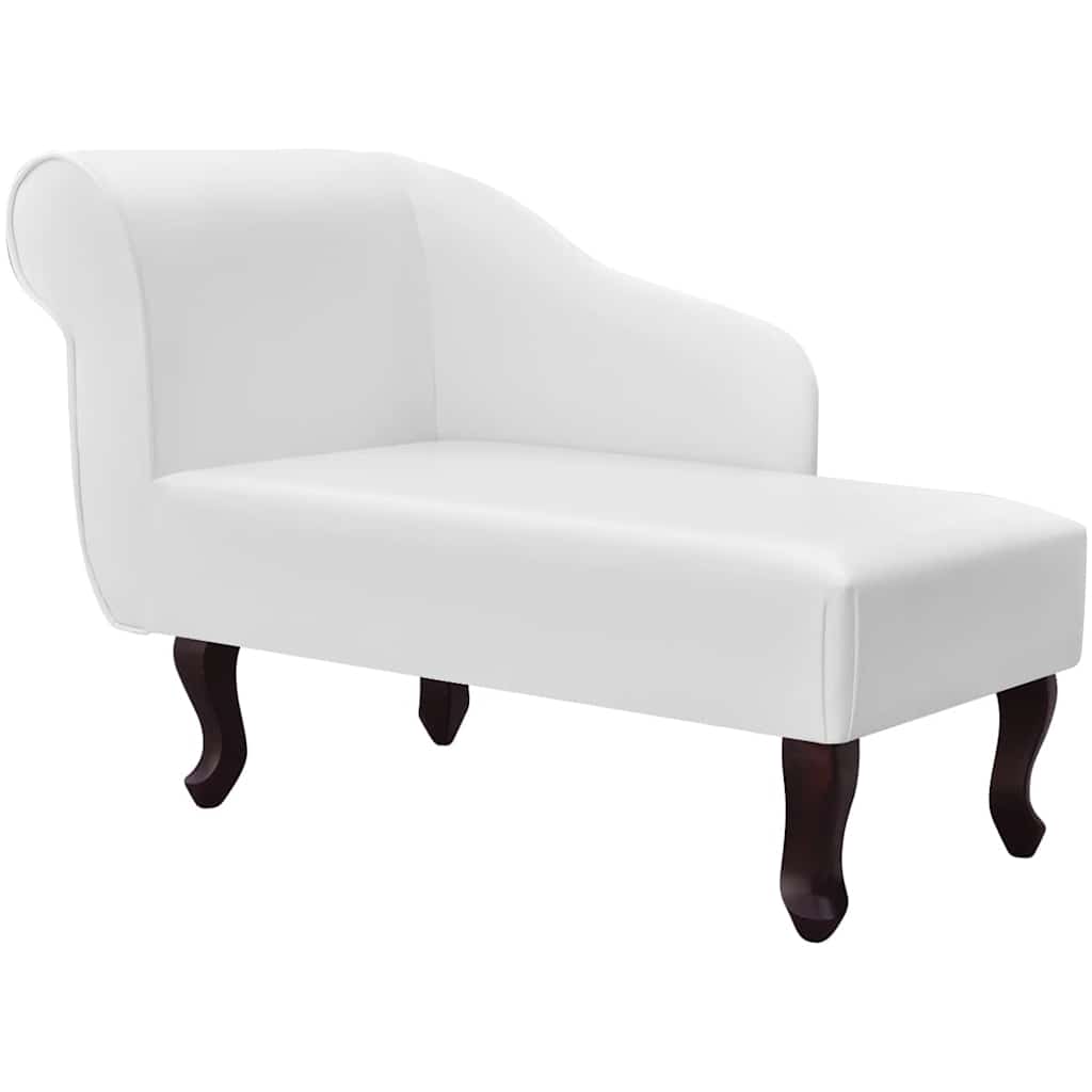 Vidaxl chaise longue kunstleer wit