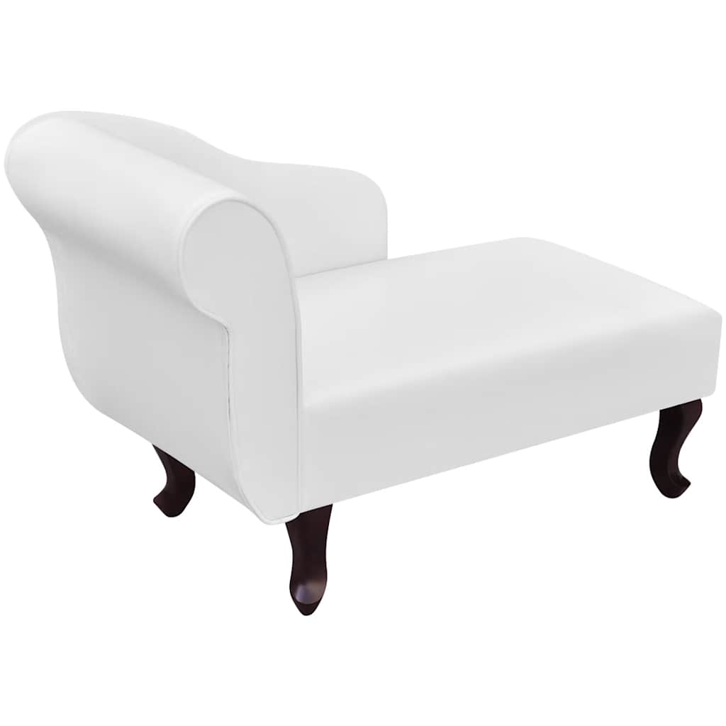 Vidaxl chaise longue kunstleer wit