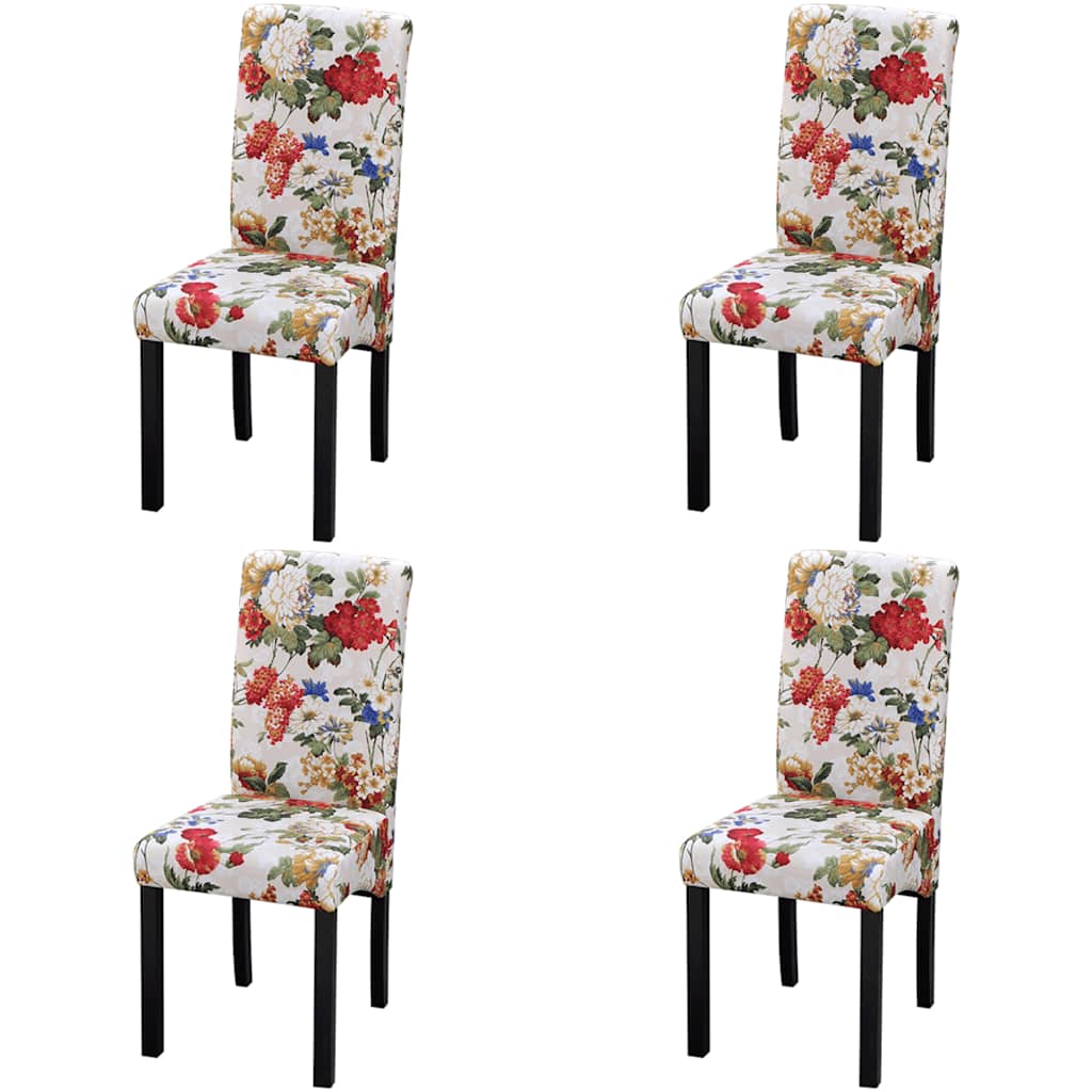 Vidaxl eetkamerstoelen 4 st stof meerkleurig