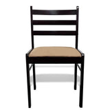 Vidaxl eetkamerstoelen 6 st massief hout en fluweel bruin