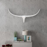 Vidaxl Bull Head per il muro in alluminio da 96 cm di colore argento