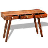 Vidaxl wandtafel met 3 lades 76 cm massief acaciahout