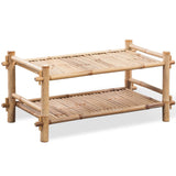 Vidaxl Shoe Rack Bamboo Dos capas