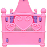 Vidaxl poppenbed voor kinderen kinderkamer roze + paars
