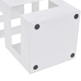 Vidaxl paraplu- en wandelstokhouder wit vierkant staal 48,5 cm