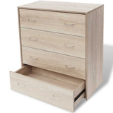 Vidaxl dressoir met 4 lades 60x30,5x71 cm eikenkleur