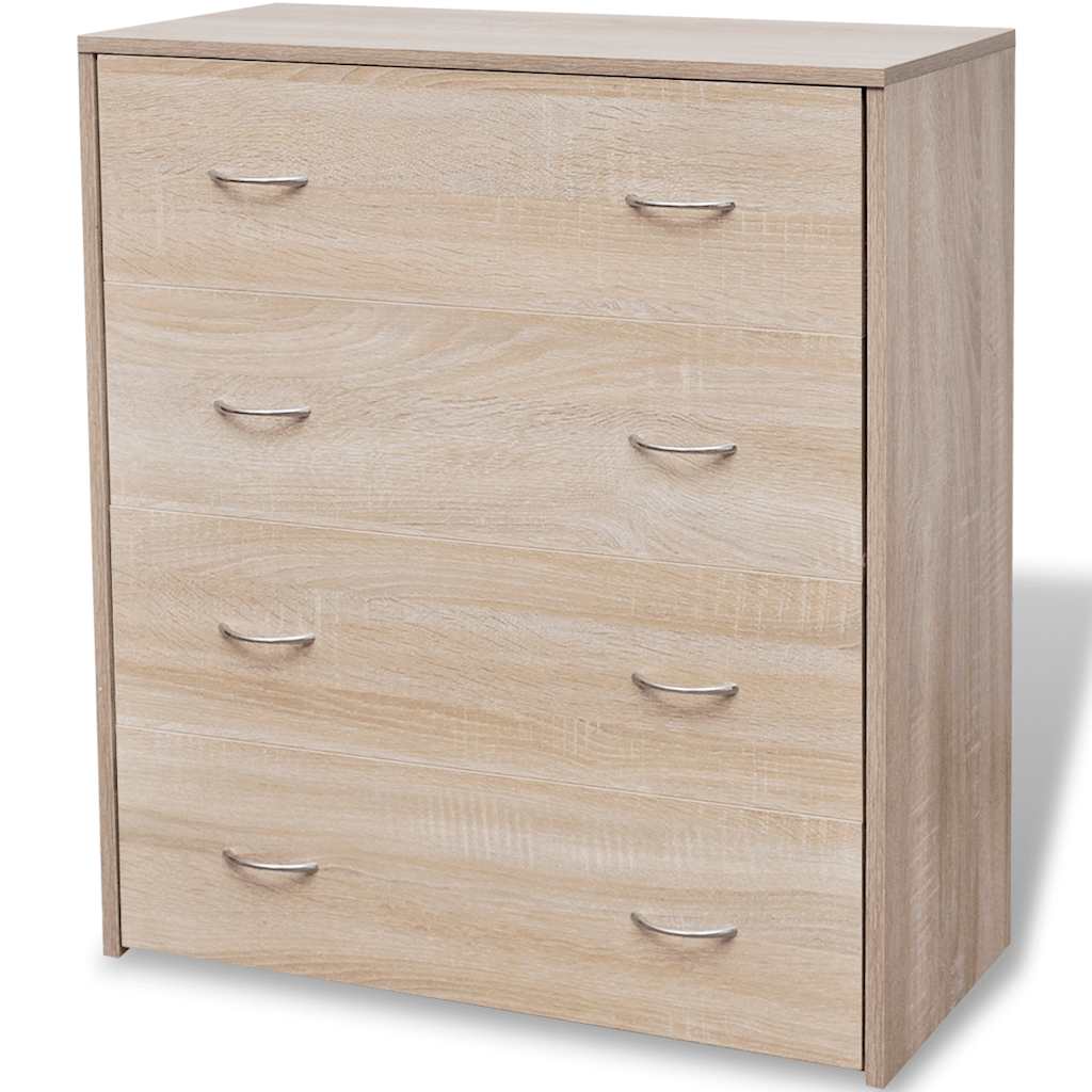 Vidaxl dressoir met 4 lades 60x30,5x71 cm eikenkleur
