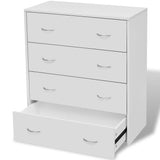 Vidaxl dressoir met 4 lades 60x30,5x71 cm wit