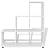 Vidaxl boekenkast presentatiemeubel trapvormig 107 cm wit