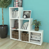 Vidaxl boekenkast presentatiemeubel trapvormig 107 cm wit