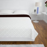 Vidaxl bedsprei gewatteerd dubbelzijdig 230x260 cm beige bruin