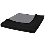 Vidaxl Bedspread Quilte Double Side 220x240 cm de gris negro