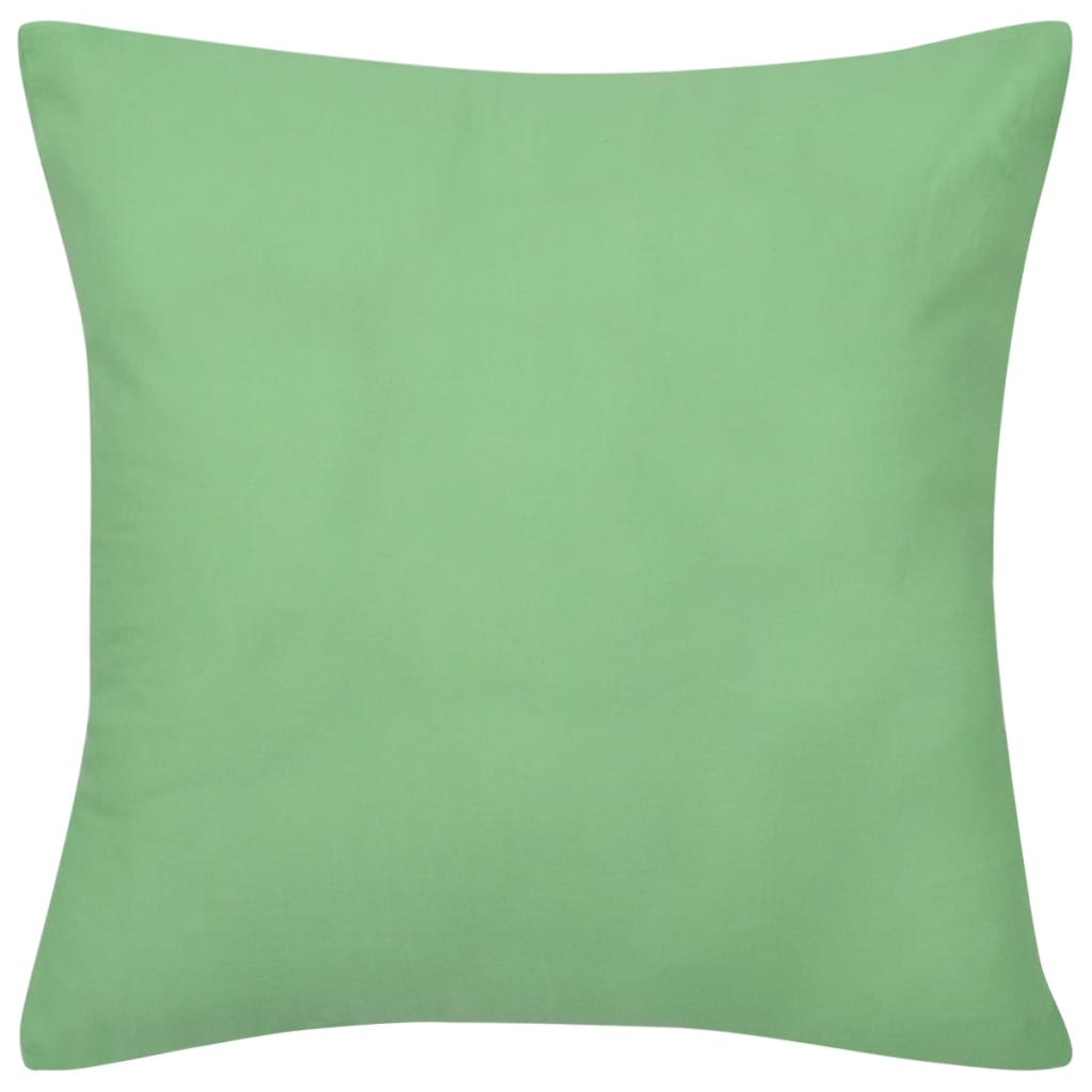 Vidaxl pude dækker bomuld 40 x 40 cm Apple Green 4 stykker