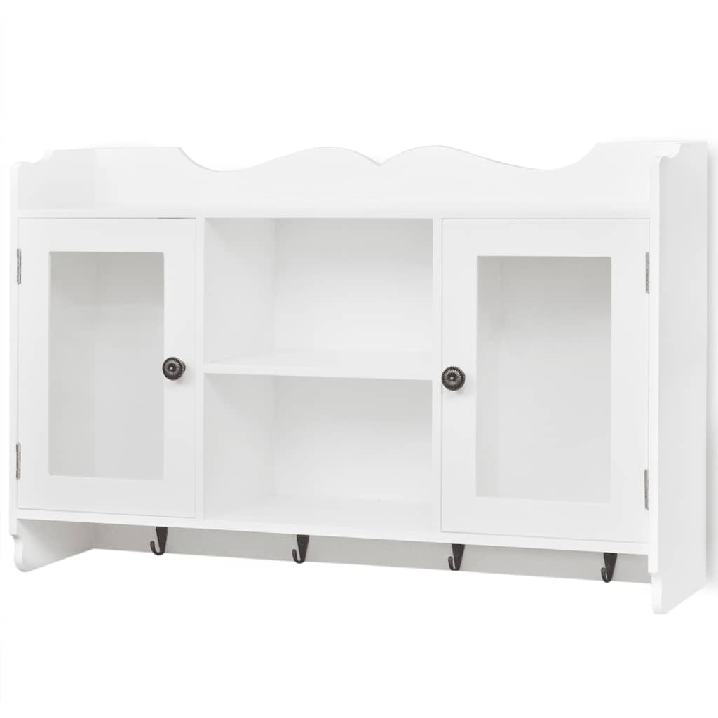 Vidaxl wandschap voor boeken dvd's mdf wit