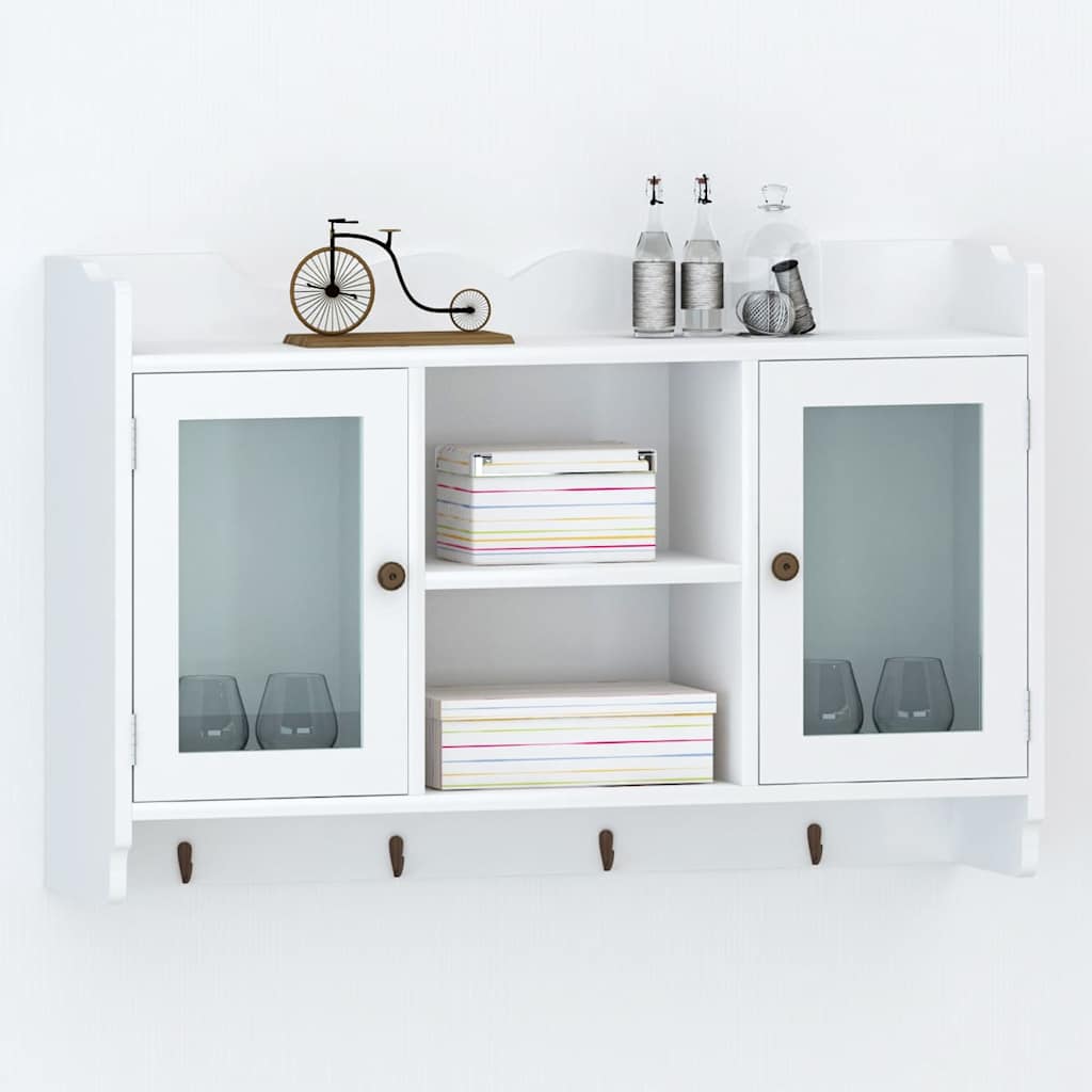 Vidaxl wandschap voor boeken dvd's mdf wit