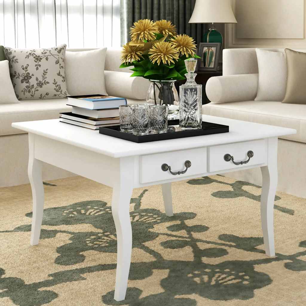Vidaxl salontafel met 4 lades wit