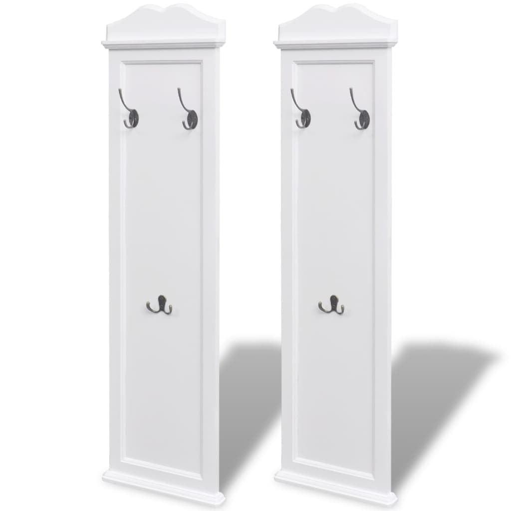 Vidaxl Coat Racks White 2 PCS