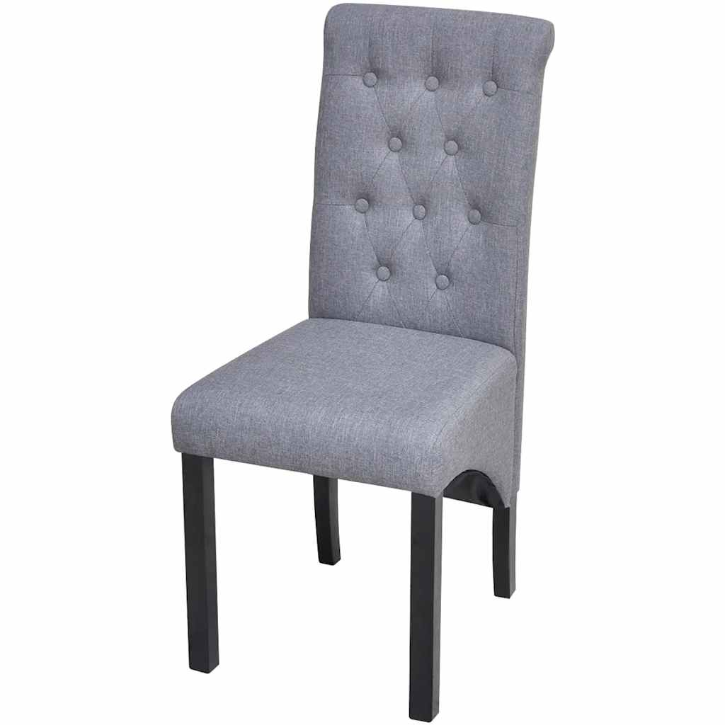 Vidaxl eetkamerstoelen 4 st stof lichtgrijs