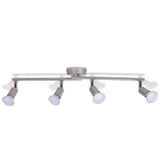 Vidaxl Deckenlampe mit 4 LED -Scheinwerfern Satin Nickel