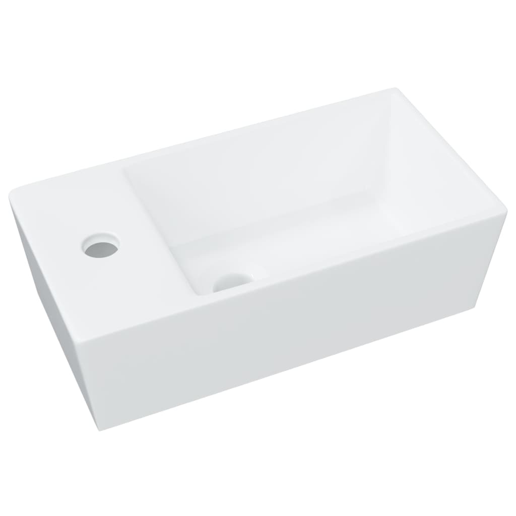 Vidaxl Washbasin 48x25x15 cm Céramique blanc