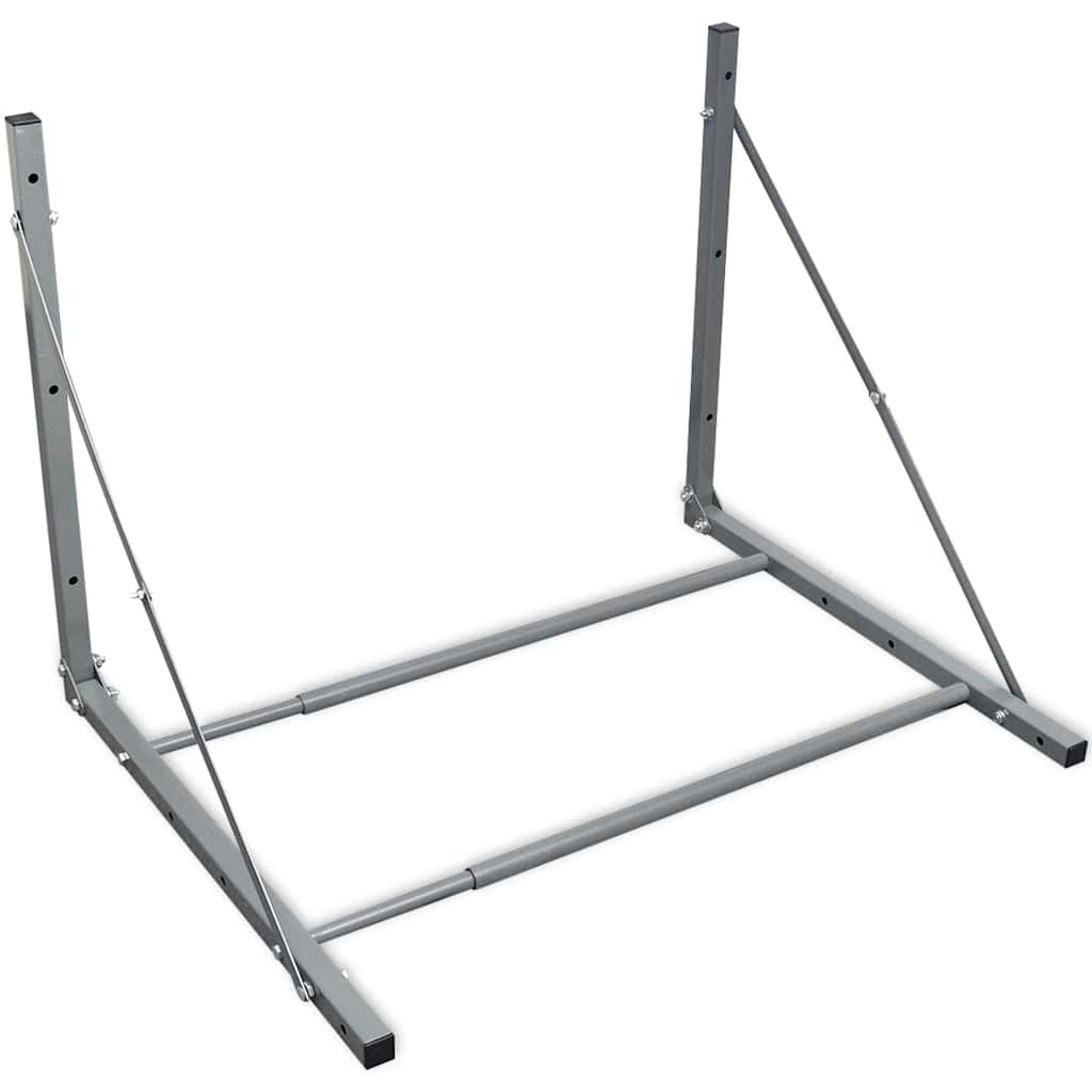 Vidaxl rack de pneu en acier argenté coloré