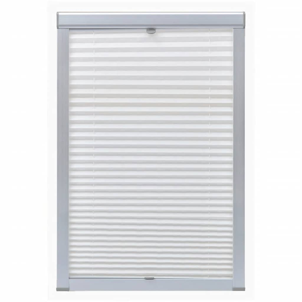 Vidaxl Roller Blind Plissed White C02