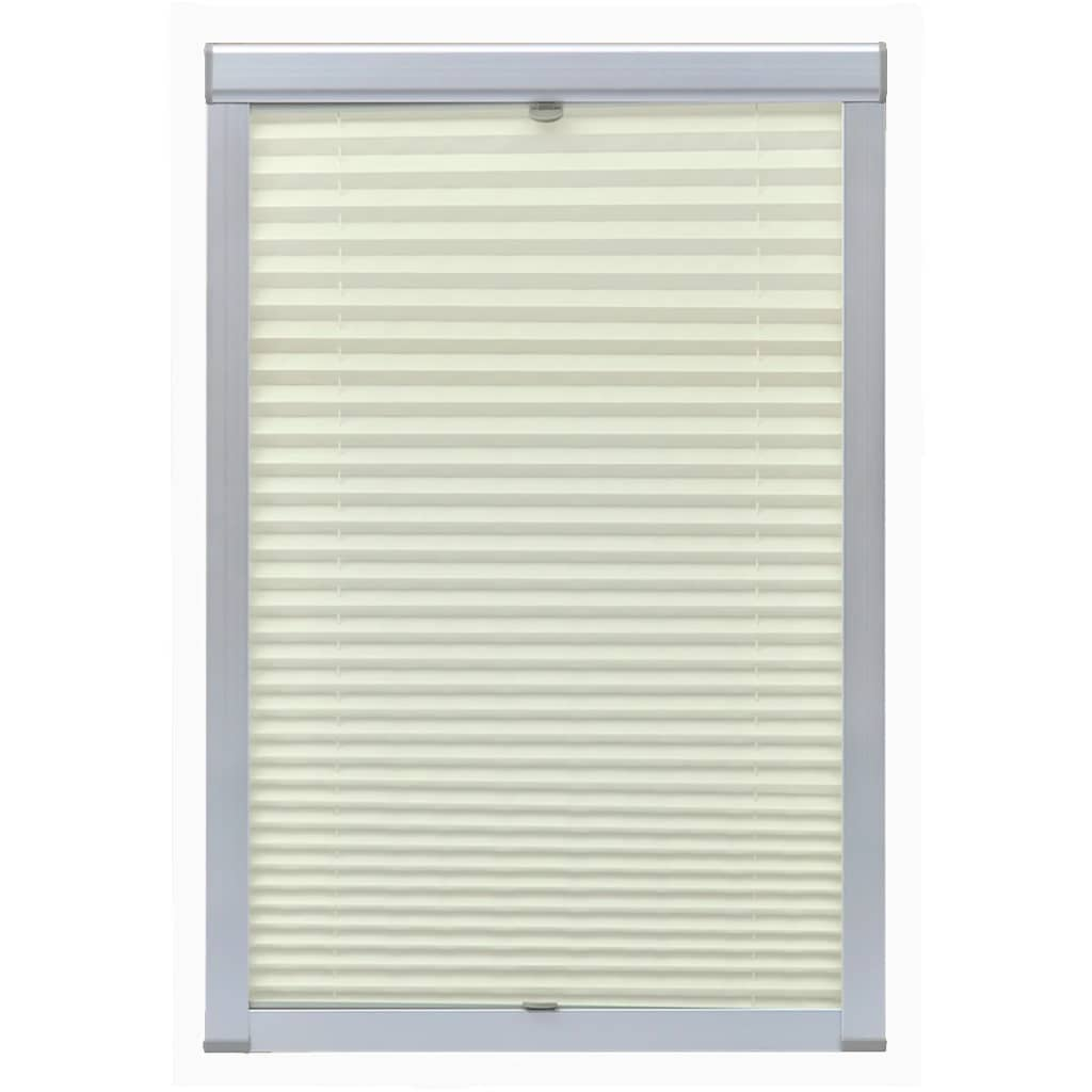 Vidaxl Roller Blind Pleated Cream F06