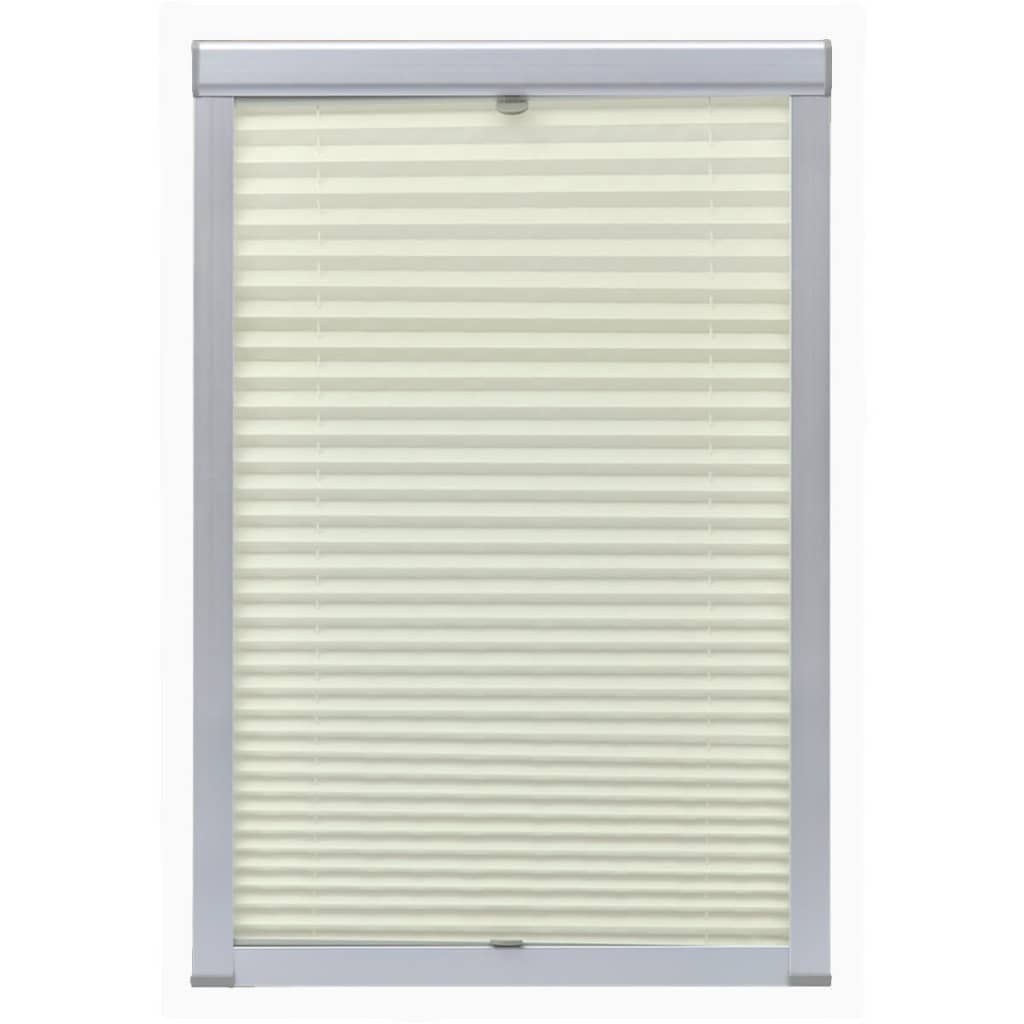 Vidaxl Roller Blind Pleated Cream S06 606