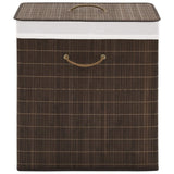 Vidaxl laundry basket rectangular bamboo dark brown