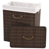 Vidaxl laundry basket rectangular bamboo dark brown