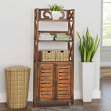 Vidaxl badkamerkast albuquerque 46x24x117,5 cm hout bruin