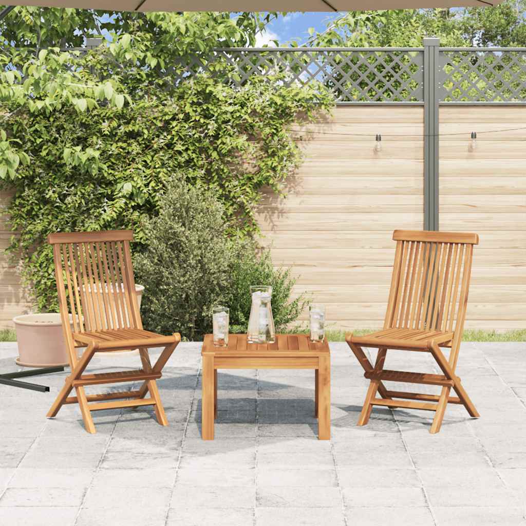 Vidaxl tuinstoelen inklapbaar 2 st massief teakhout