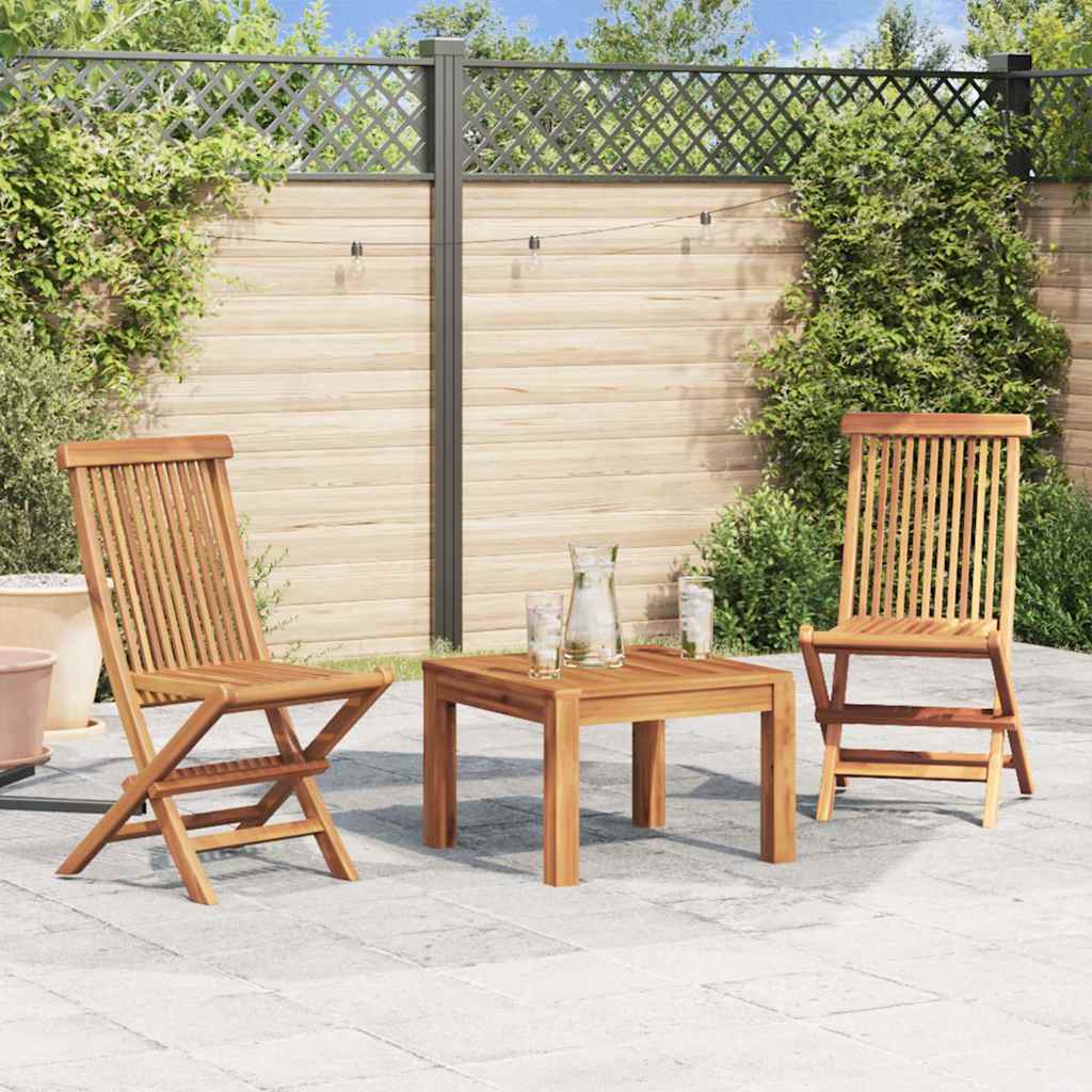 Vidaxl tuinstoelen inklapbaar 2 st massief teakhout