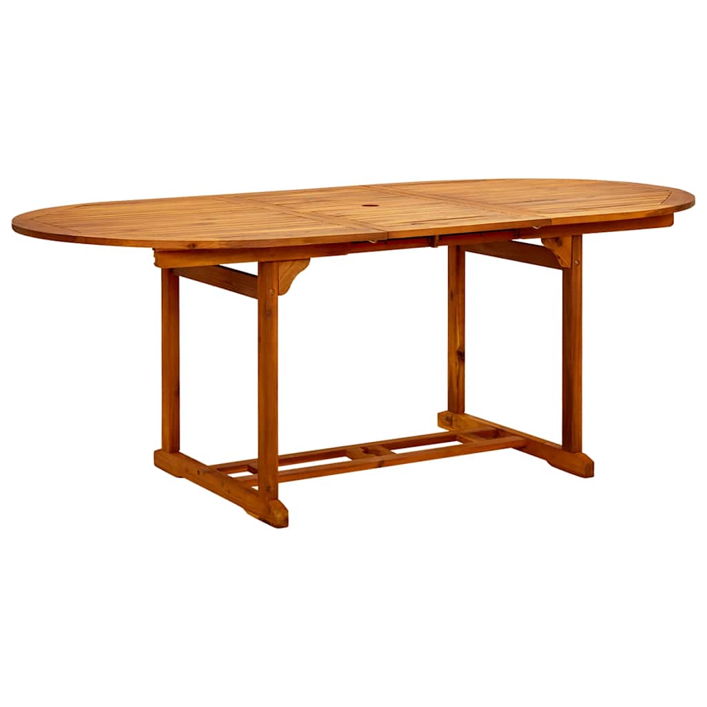 Vidaxl tuintafel (150-200)x100x75 cm massief acaciahout