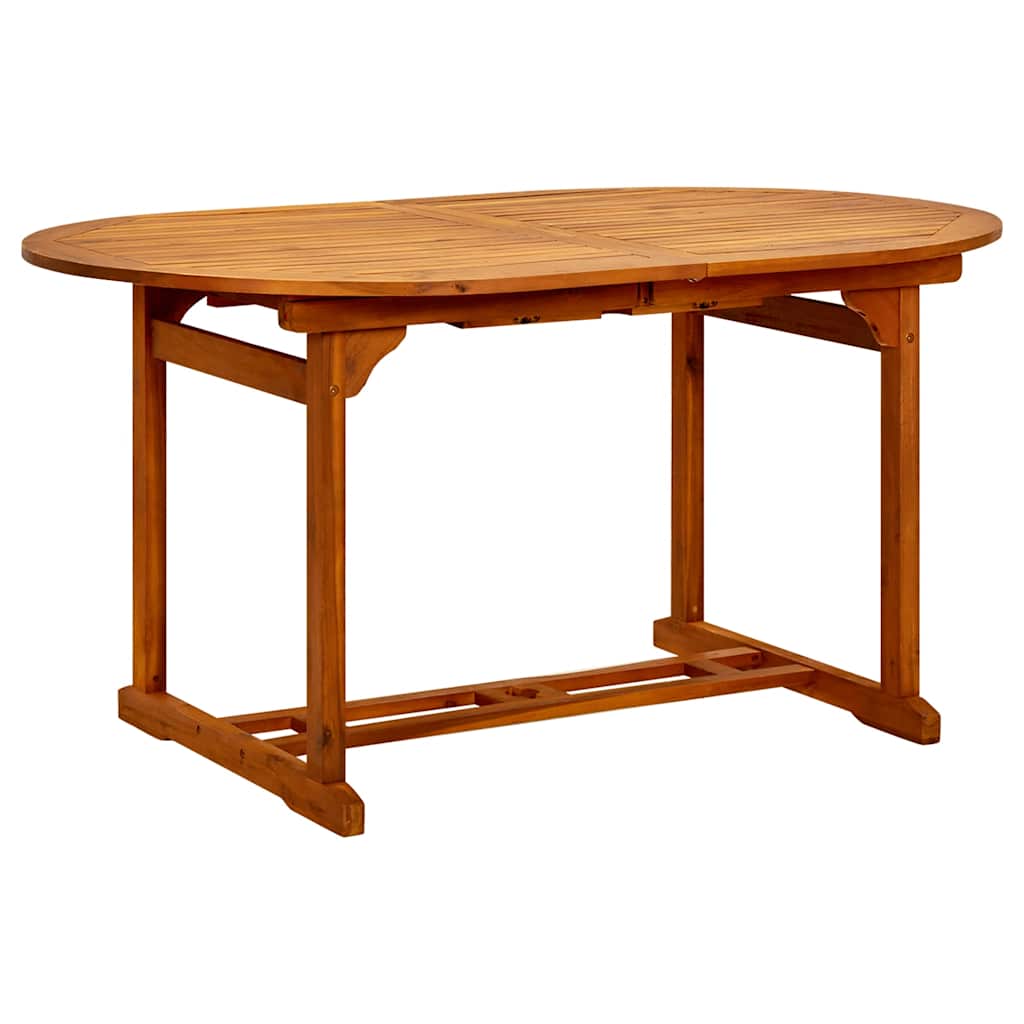 Vidaxl tuintafel (150-200)x100x75 cm massief acaciahout