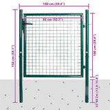 Vidaxl enkele deur 100x100 cm gepoedercoat staal