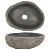 Vidaxl WashBasin Oval (29-38) x (24-31) CM River Stone