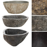 Vidaxl Washbasin Oval (37-46) X (29-36) CM River Stone