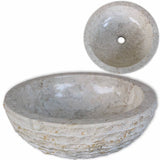 Vidaxl Washbasin 40 cm marmornata krema