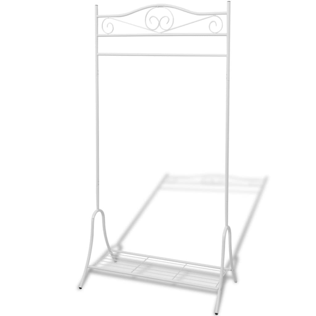 Vidaxl Clothing Rack en acier blanc