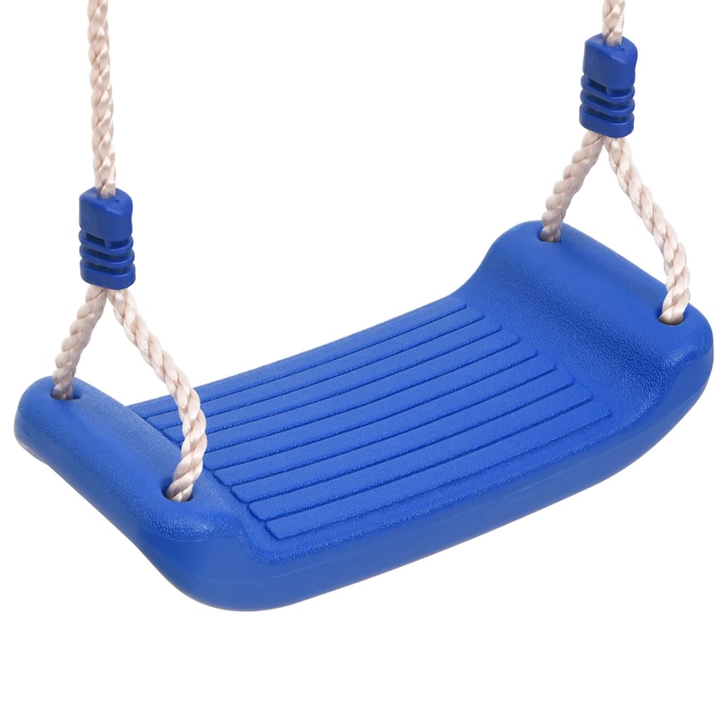 Vidaxl -Swing -Sitze 2 ST mit Klettersteinen Polyethylenblau