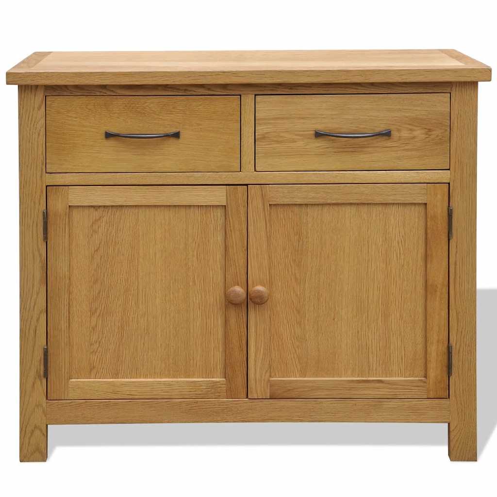 Vidaxl dressoir 90x33,5x83 cm massief eikenhout
