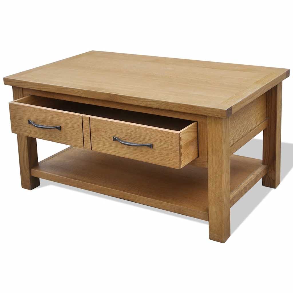 Vidaxl salontafel 88x53x45 cm massief eikenhout